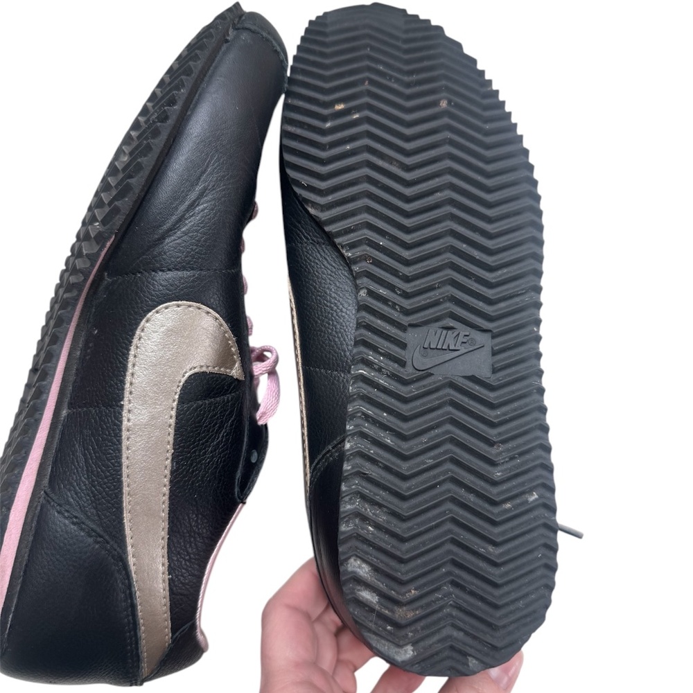Nike Classic Cortez‎ Leather Black Pink Gold Size 7 GREAT CONDITION!!! Rare - Picture 9 of 9